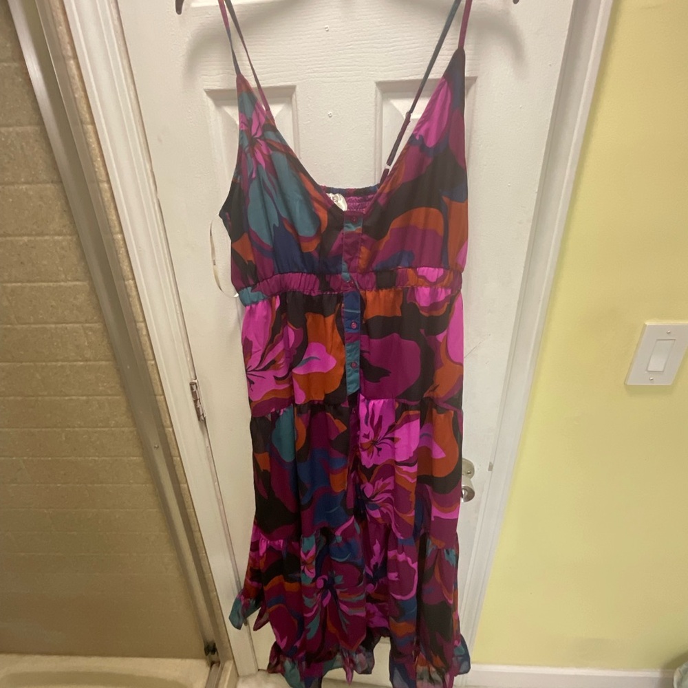 Her Destiny Floral Tiered Maxi Dress Size XL